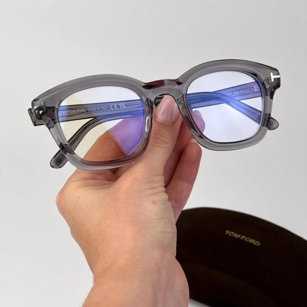 Tom Ford FT5961-B Eyeglasses – Grey Square Frame | Unisex Model FT5961-B 020
